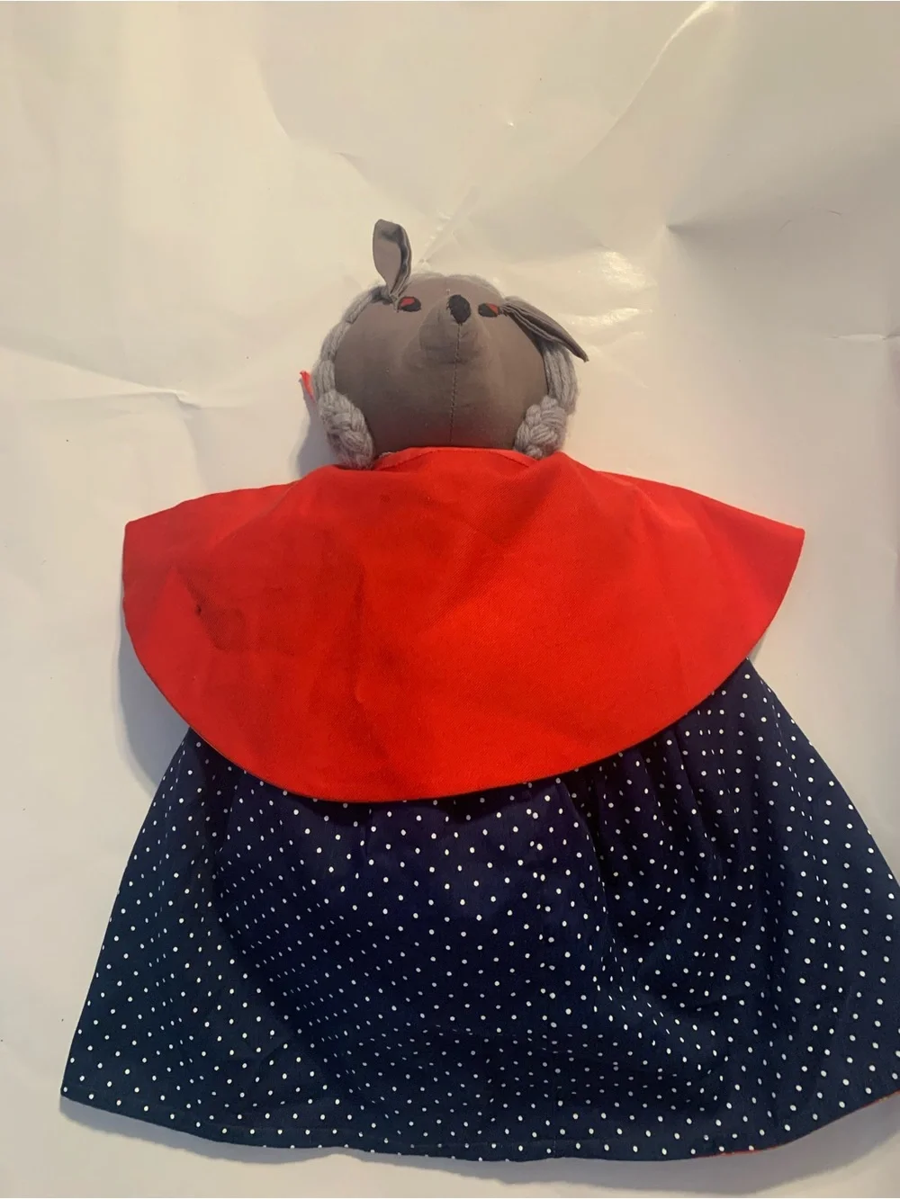 Vintage 3-n-1 Topsy Turvy Flip Doll Red Riding Hood Grandma Wolf Toy Reversible